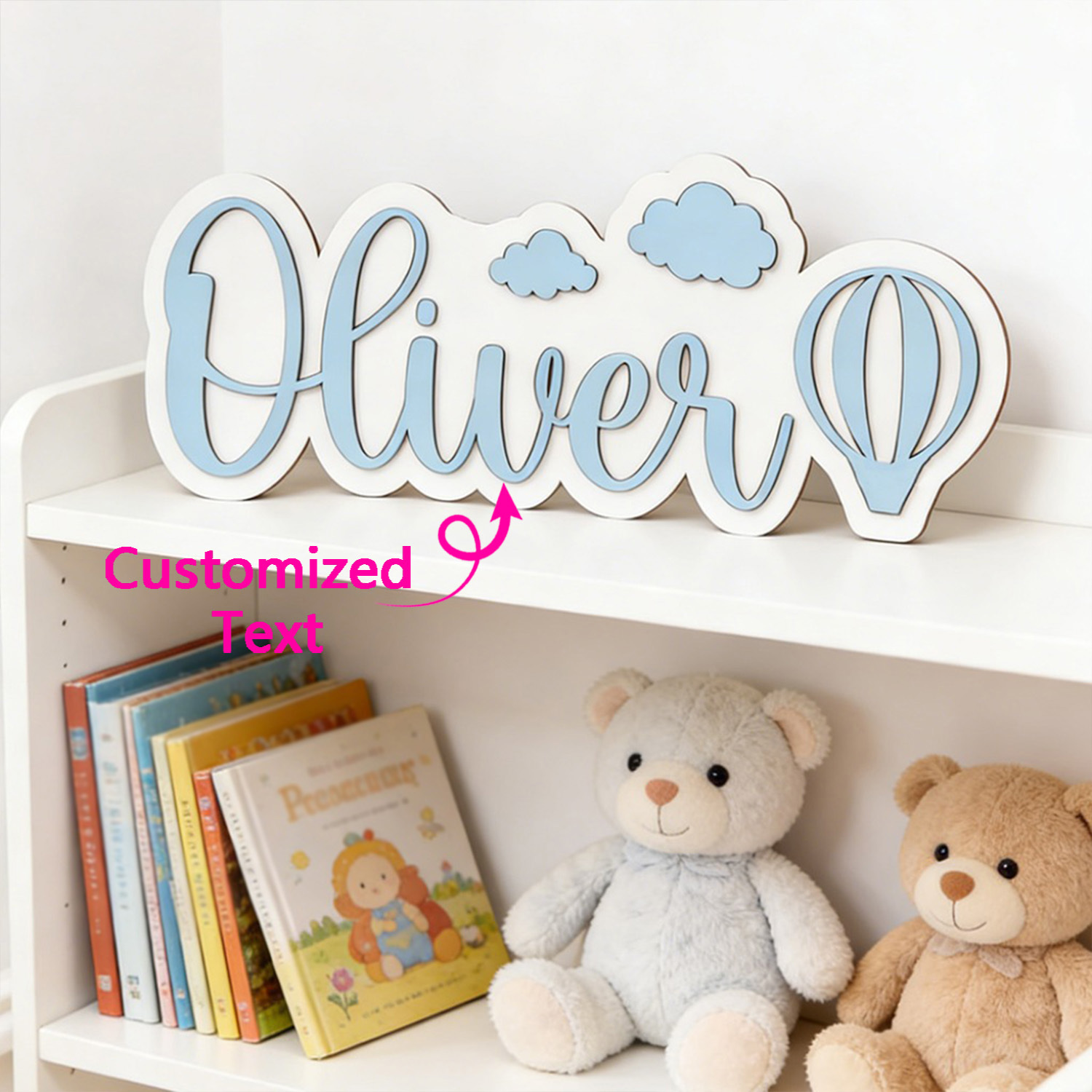 Personalized Hot Air Balloon & - Home Decor Names reseña y precio