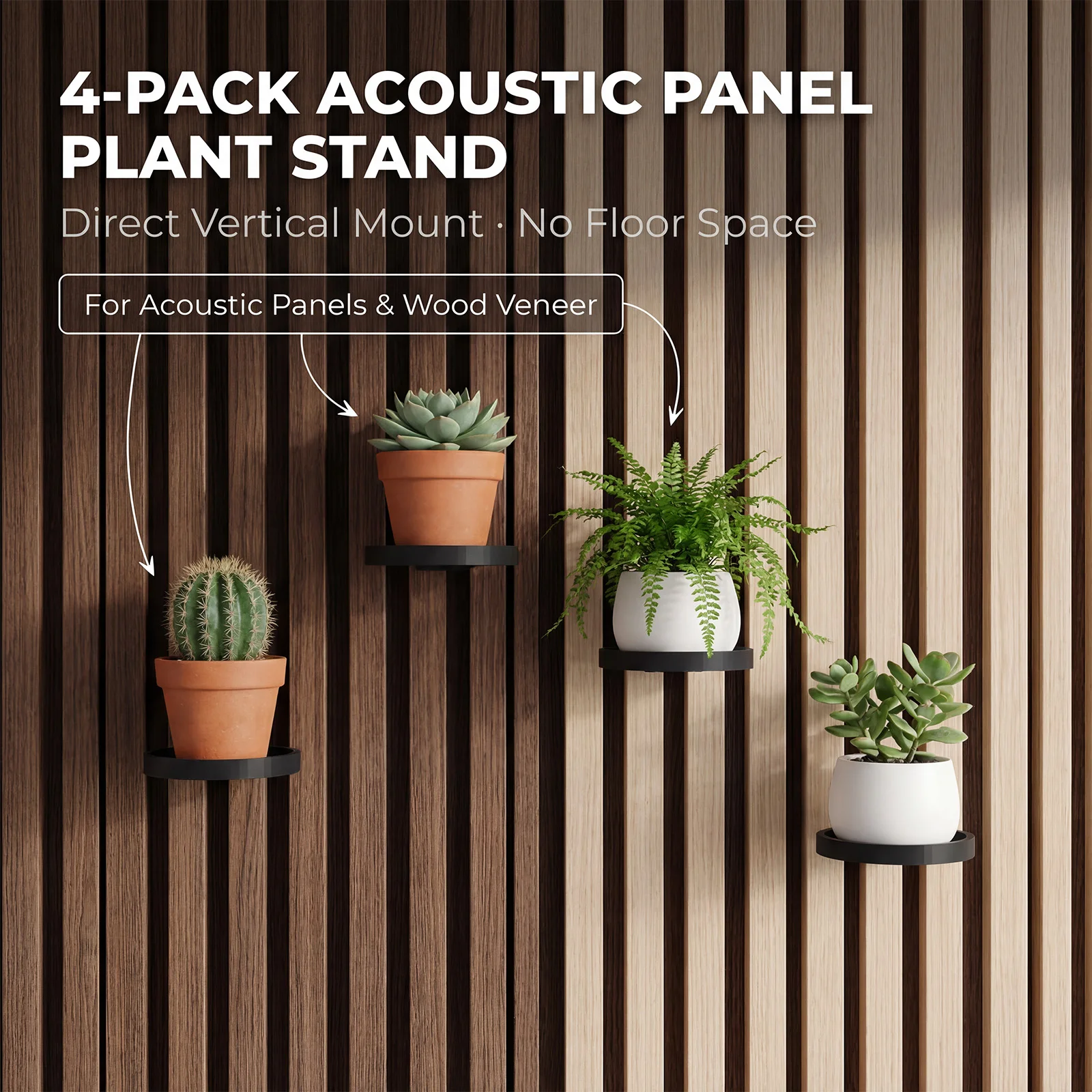 4Pcs Acoustic Panels Plant Hol - Floating Shelves reseña y precio