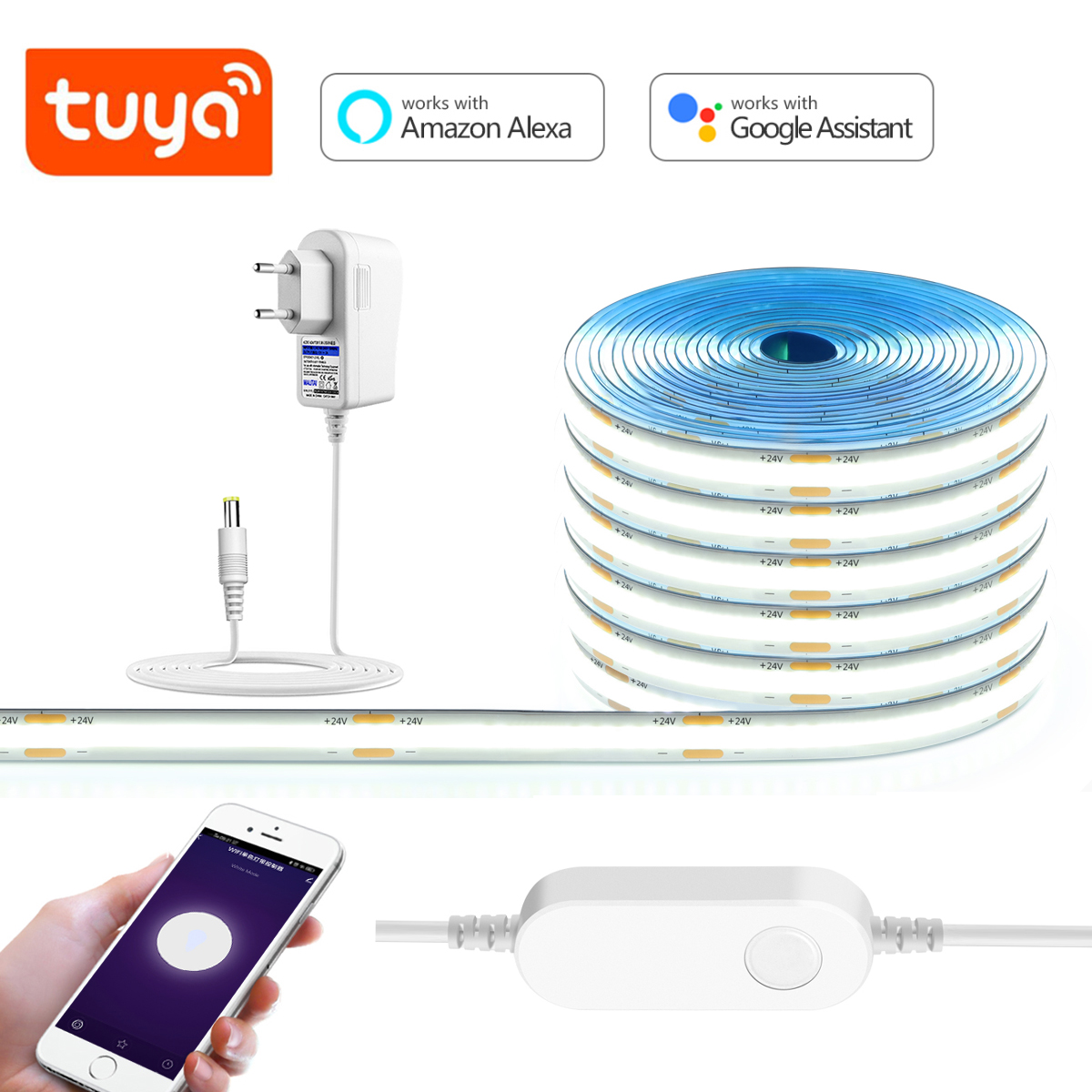 3M 5M 10M 24V COB LED Strip Li - Home Decor App reseña y precio
