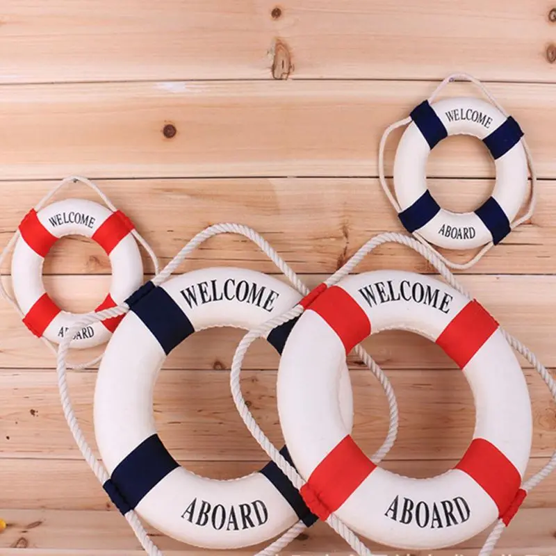 Nautical Life Ring Buoy Welcom - Home Decor Za reseña y precio