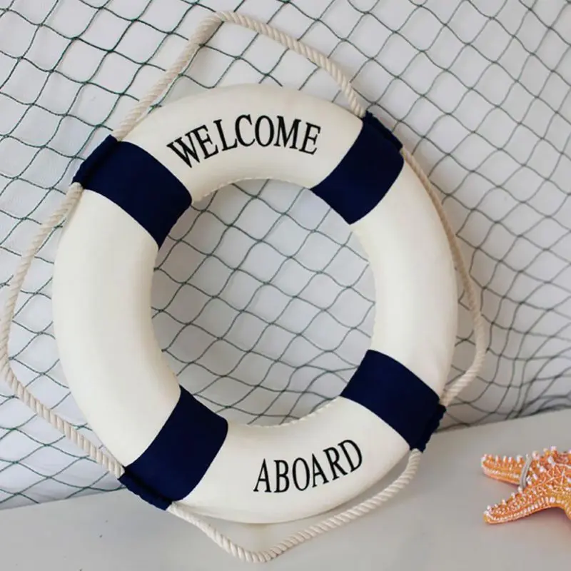 Nautical Life Ring Buoy Welcom - Home Decor Za reseña y precio