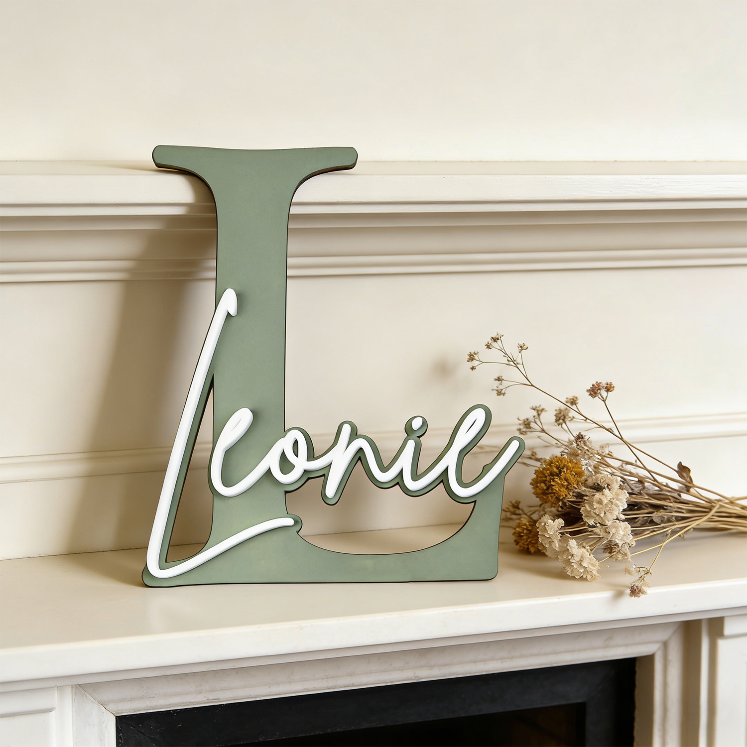1pc Double-layer Wooden Name D - Home Decor Names reseña y precio