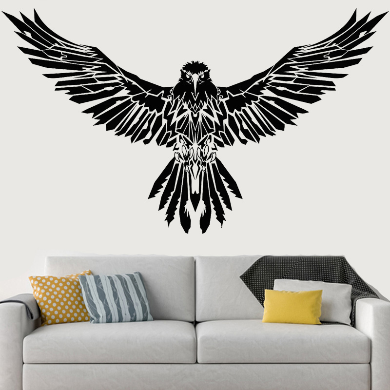 Black Raven Wall Sticker Eagle - Home Decor Vinyl Flooring reseña y precio
