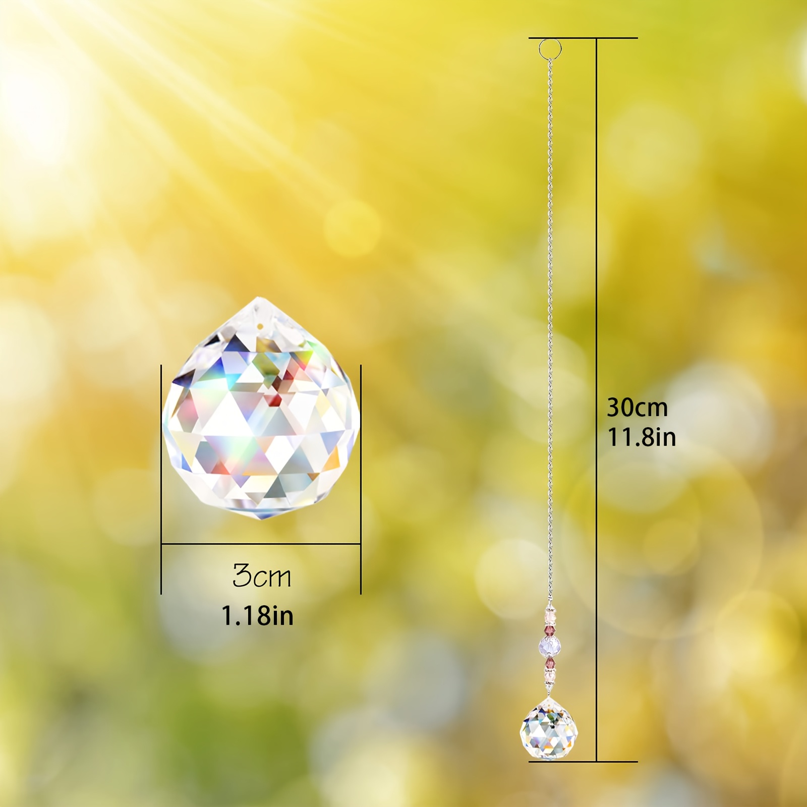 4 Pcs Window Crystal Suncatche - Crystal Sun Catcher reseña y precio