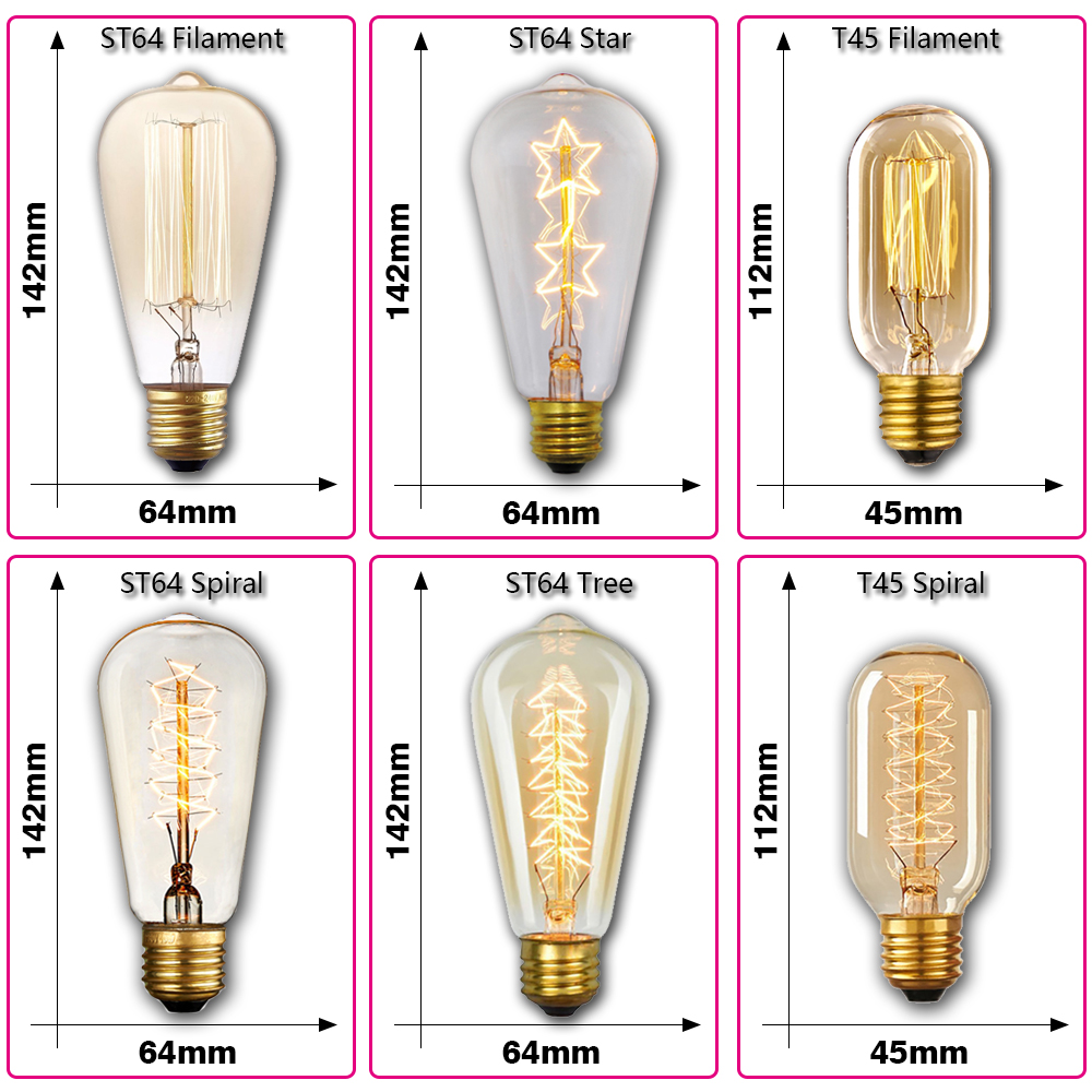 Retro Edison Light Bulb E27 40 - Home Decor Vintage reseña y precio