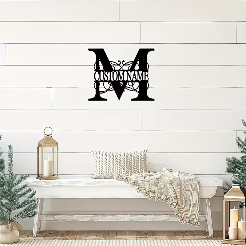 Classic Custom Monogram Metal  - Home Decor Names reseña y precio