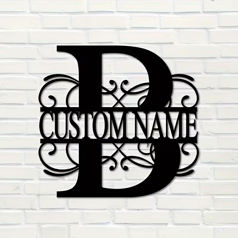 Classic Custom Monogram Metal  - Home Decor Names reseña y precio
