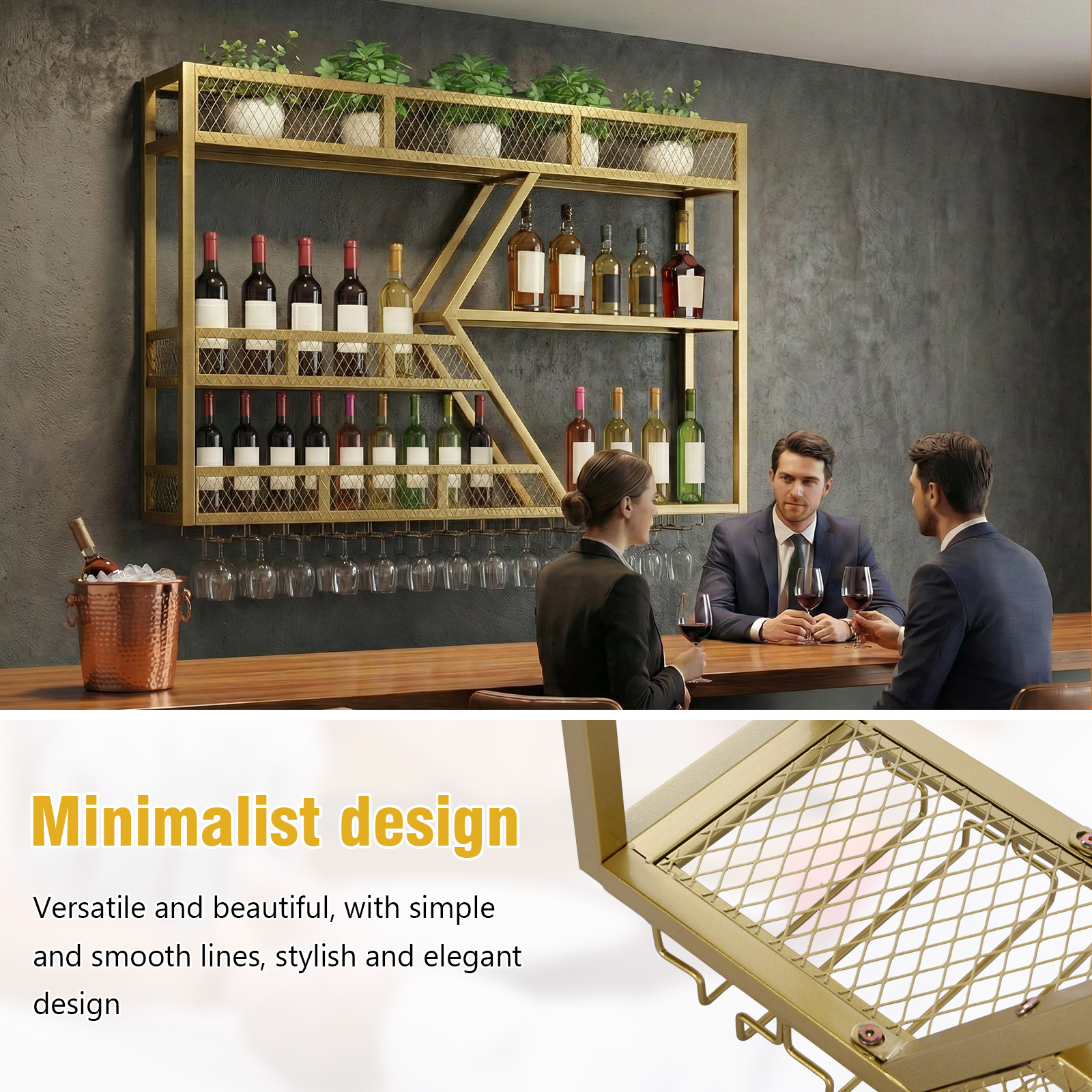 39in 3-Tiers Floating Bar Shel - Floating Shelves reseña y precio