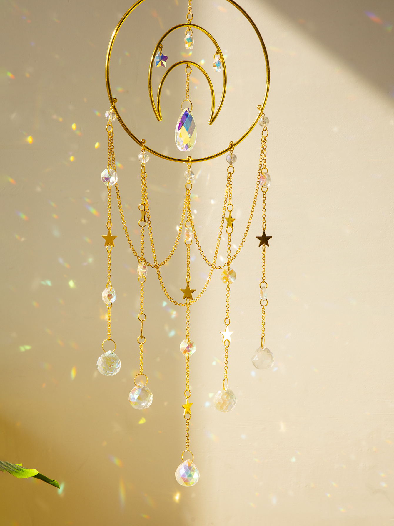 Suncatcher Crystal Moon Hangin - Crystal Sun Catcher reseña y precio