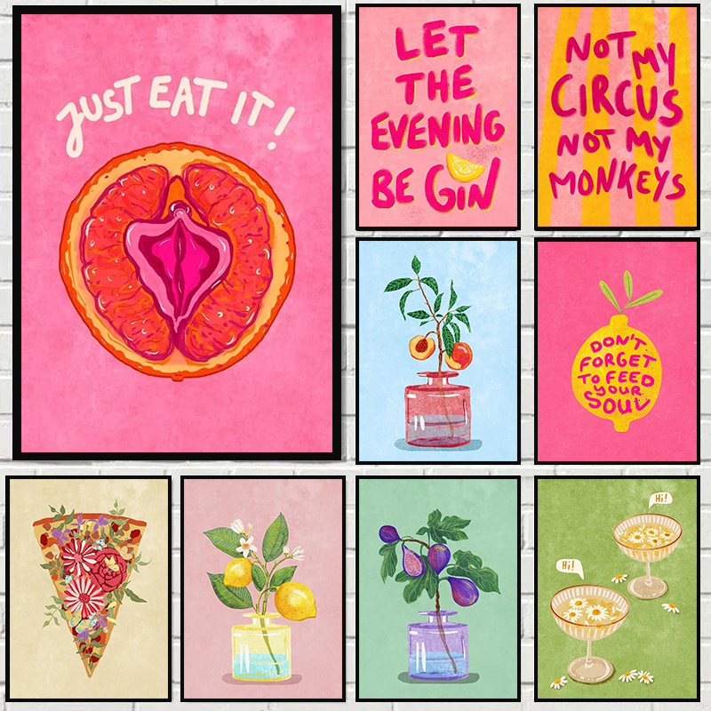 Just Eat It Food Drinks Poster - Home Decor Vase reseña y precio