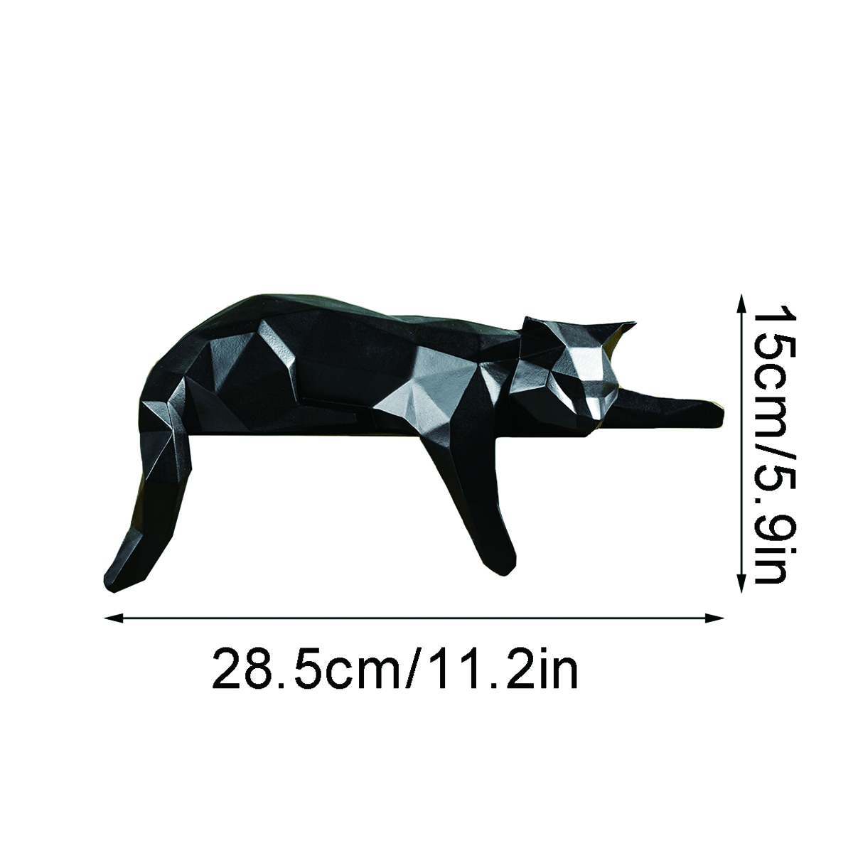 White Black Cat Statue - Geome - Home Decor Za reseña y precio