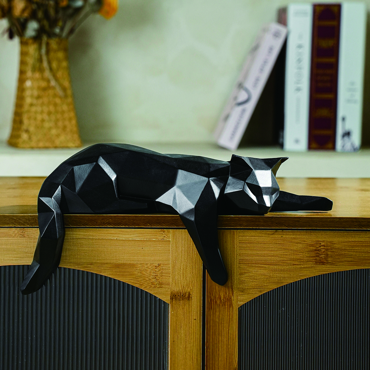 White Black Cat Statue - Geome - Home Decor Za reseña y precio