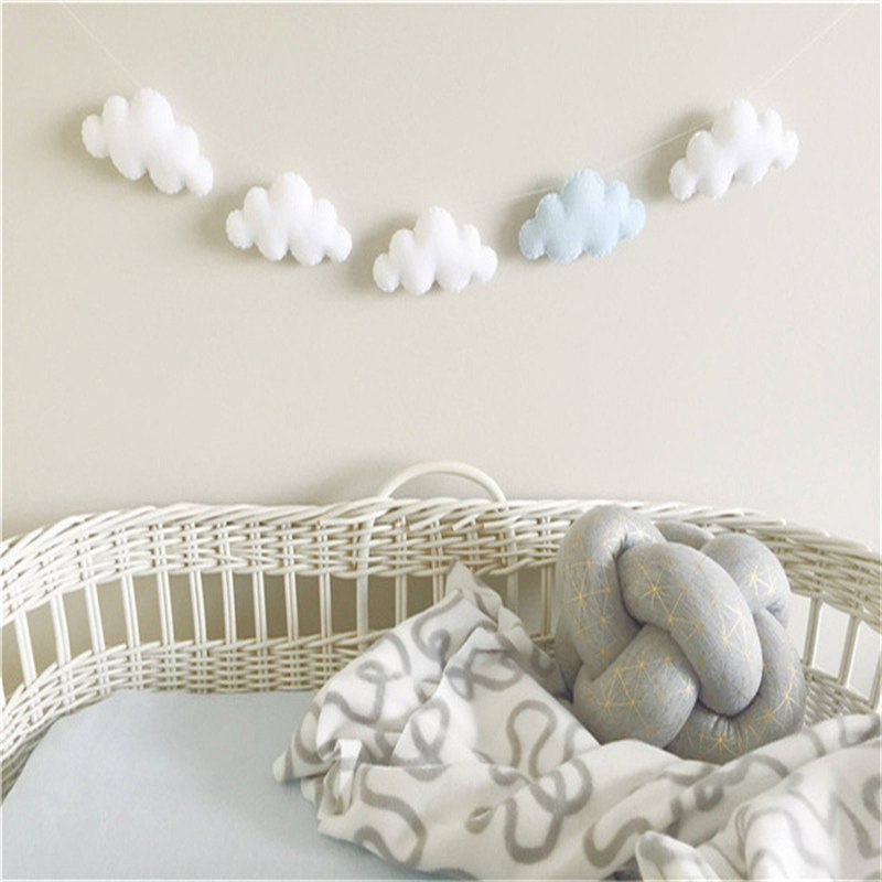 Nordic Felt Cloud Garlands Str - Home Decor Korea reseña y precio