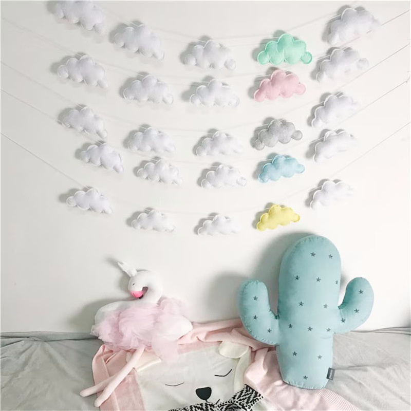 Nordic Felt Cloud Garlands Str - Home Decor Korea reseña y precio