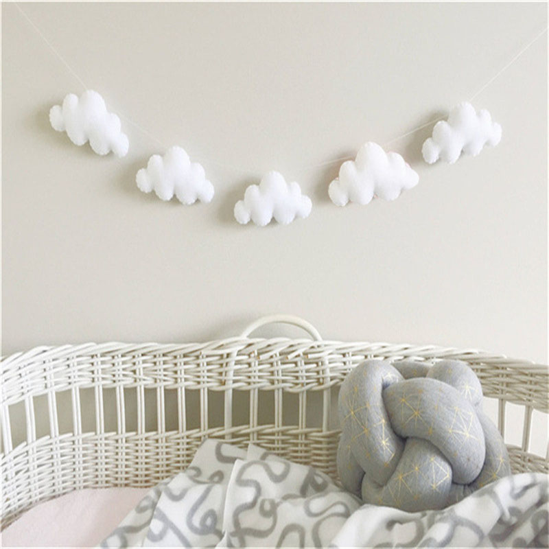Nordic Felt Cloud Garlands Str - Home Decor Korea reseña y precio
